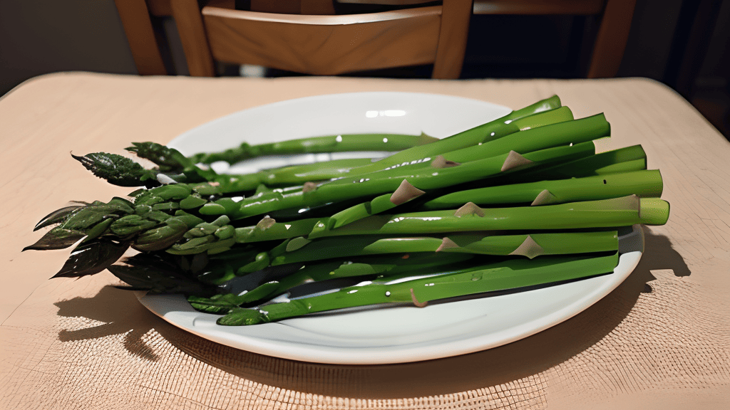 A white plate on a table.